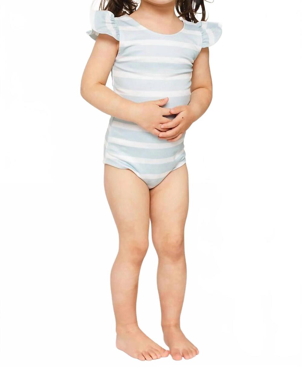 NEW DEAR GEORGIE stripe one piece bather in blue